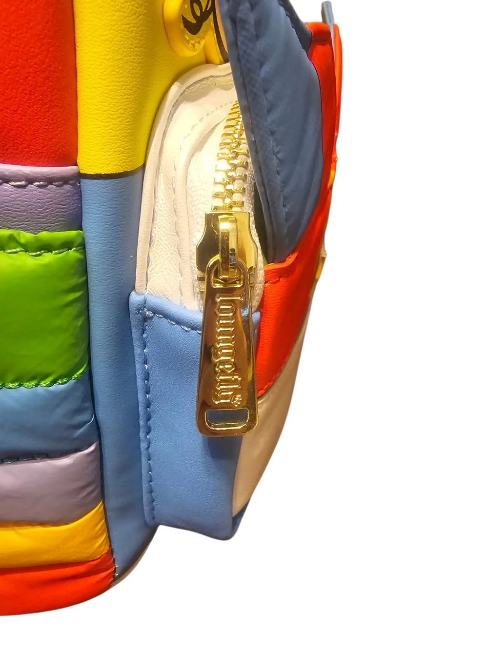 Loungefly Rainbow Brite Yellow Character Kids Backpack with Multicolor Accents